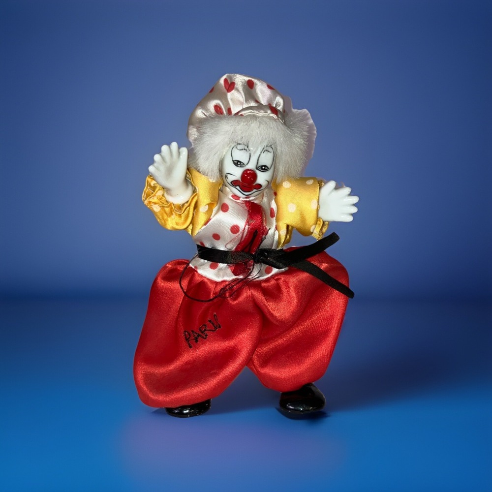 Porcelain Paris Clown Doll‎